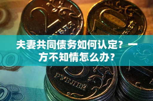 北京夫妻共同债务如何认定？一方不知情怎么办？