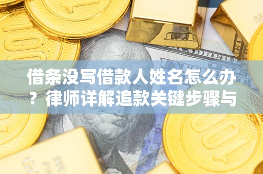 北京借条没写借款人姓名怎么办？律师详解追款关键步骤与证据链构建