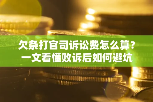 北京欠条打官司诉讼费怎么算？一文看懂败诉后如何避坑