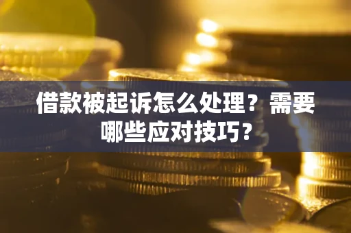北京借款被起诉怎么处理？需要哪些应对技巧？
