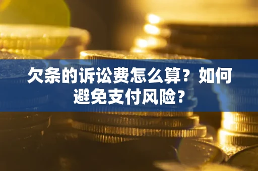 北京欠条的诉讼费怎么算？如何避免支付风险？