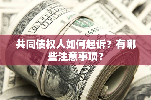 北京共同债权人如何起诉？有哪些注意事项？